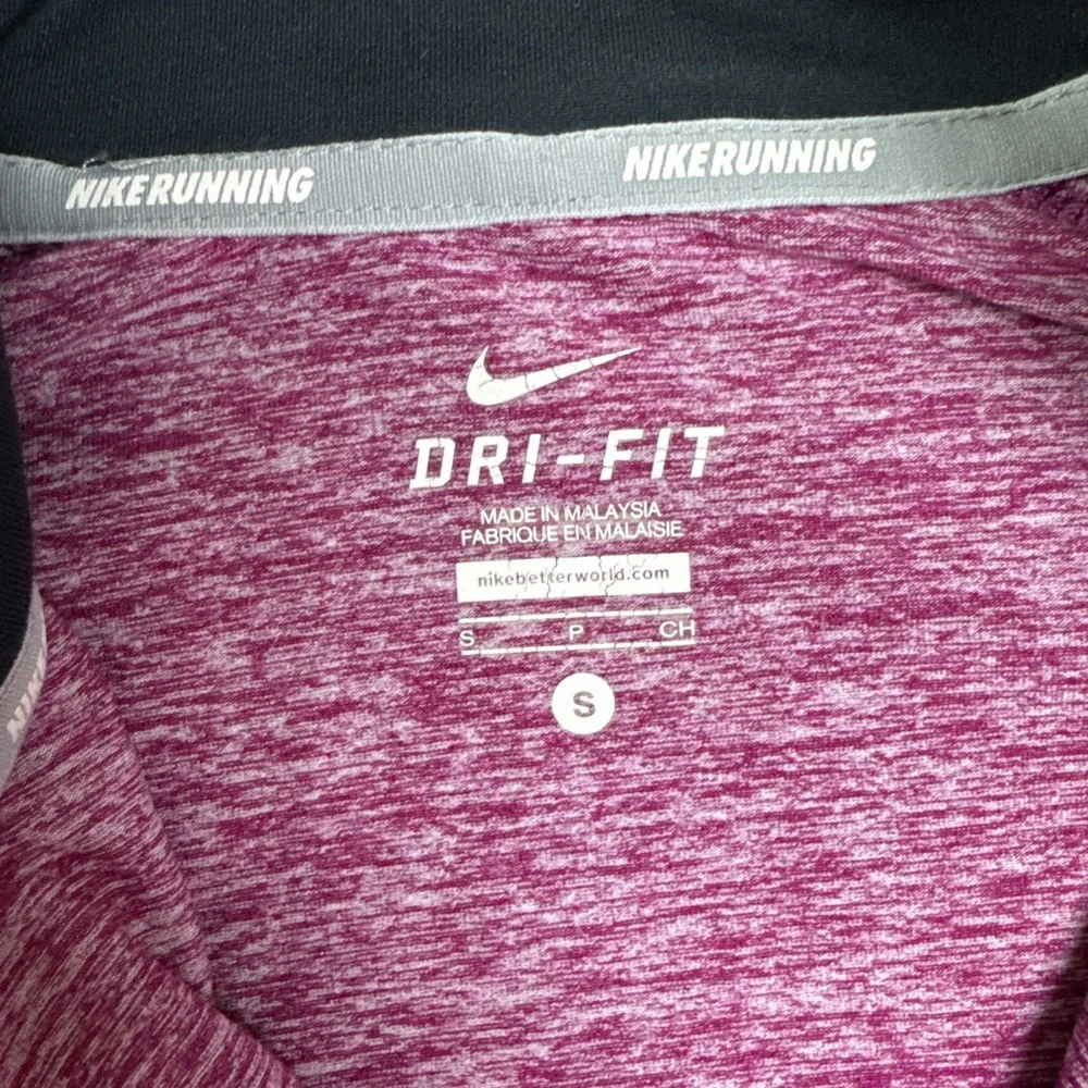 Nike Element 1/2 Zip Pink Heather L/S Running Athletic Top (481320) Small